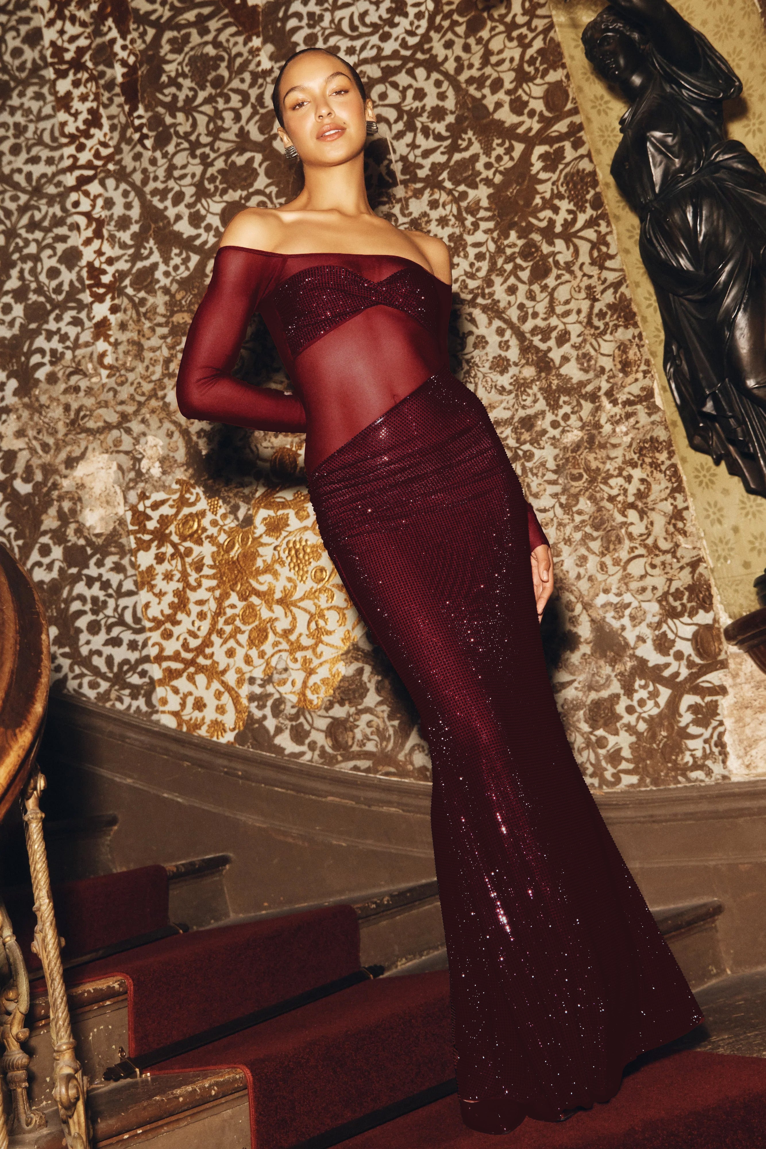 Nash Diamante Maxi Dress