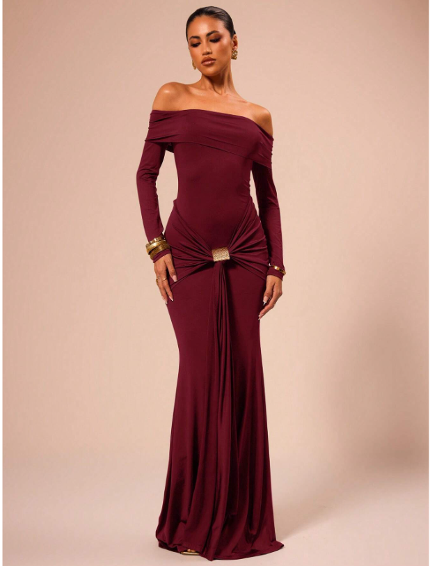 WINE RED MAXI DRESS