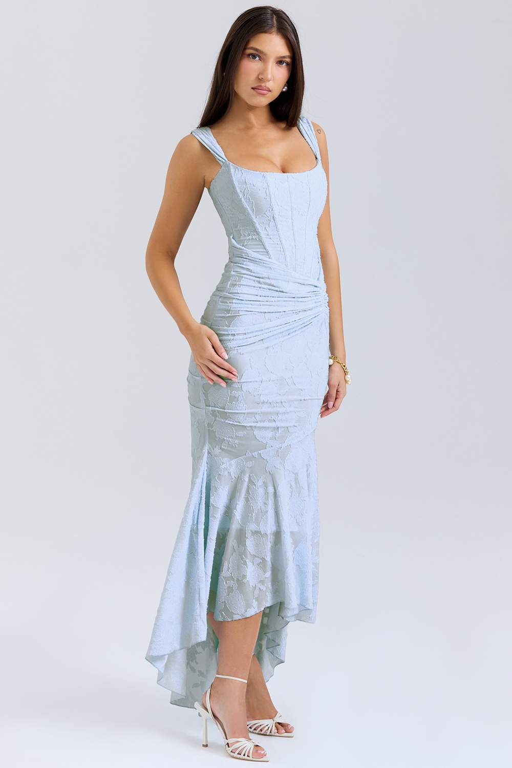 LIGHT BLUE WEDDING MAXI DRESS