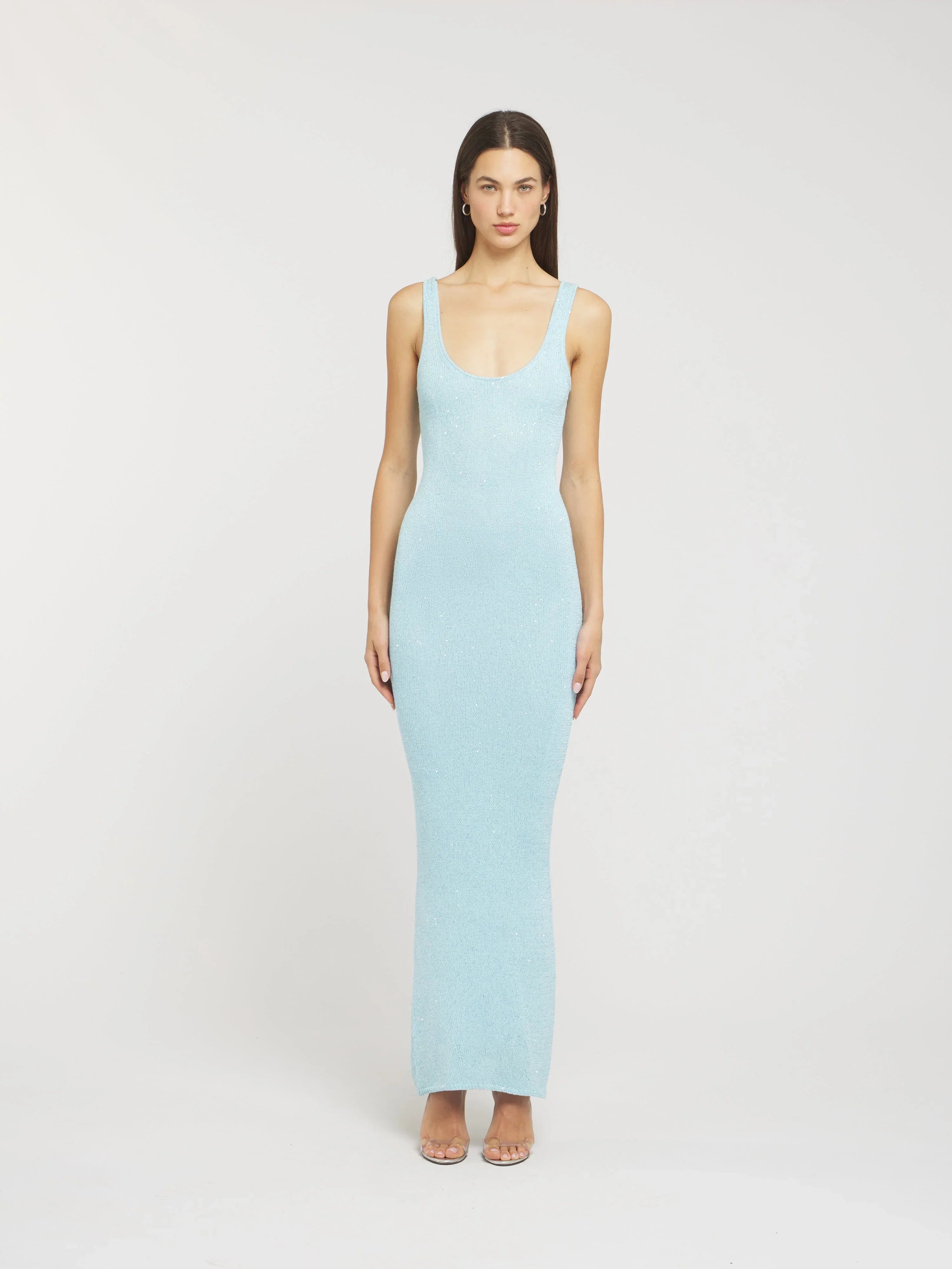 LIGHT BLUE MIDI DRESS