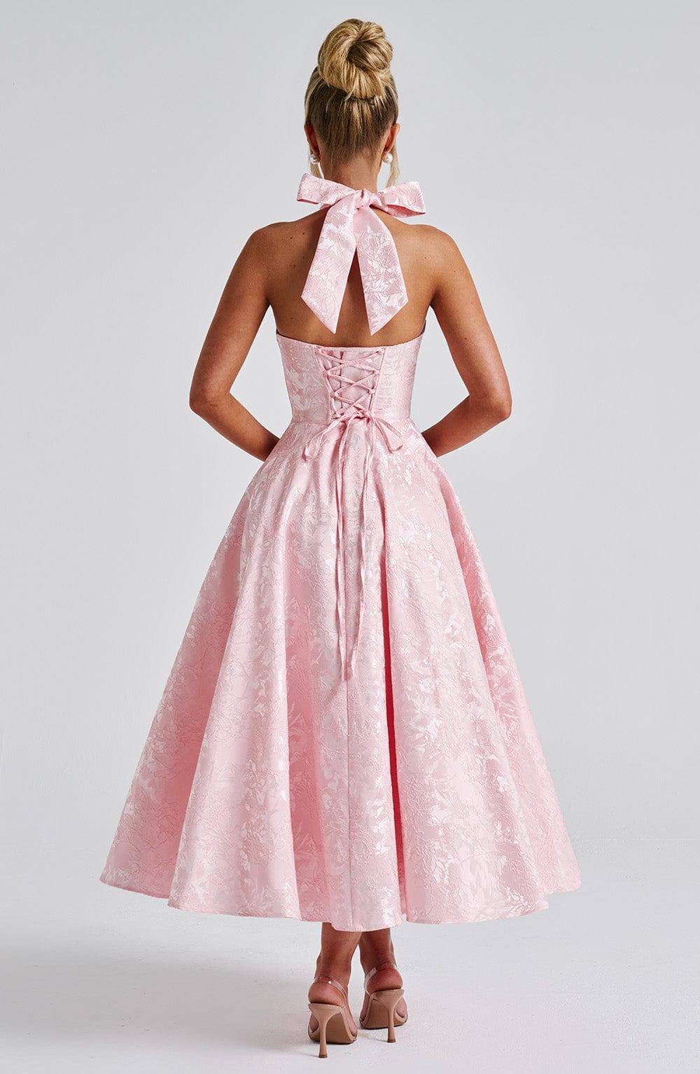 PINK WEDDING MIDI DRESS
