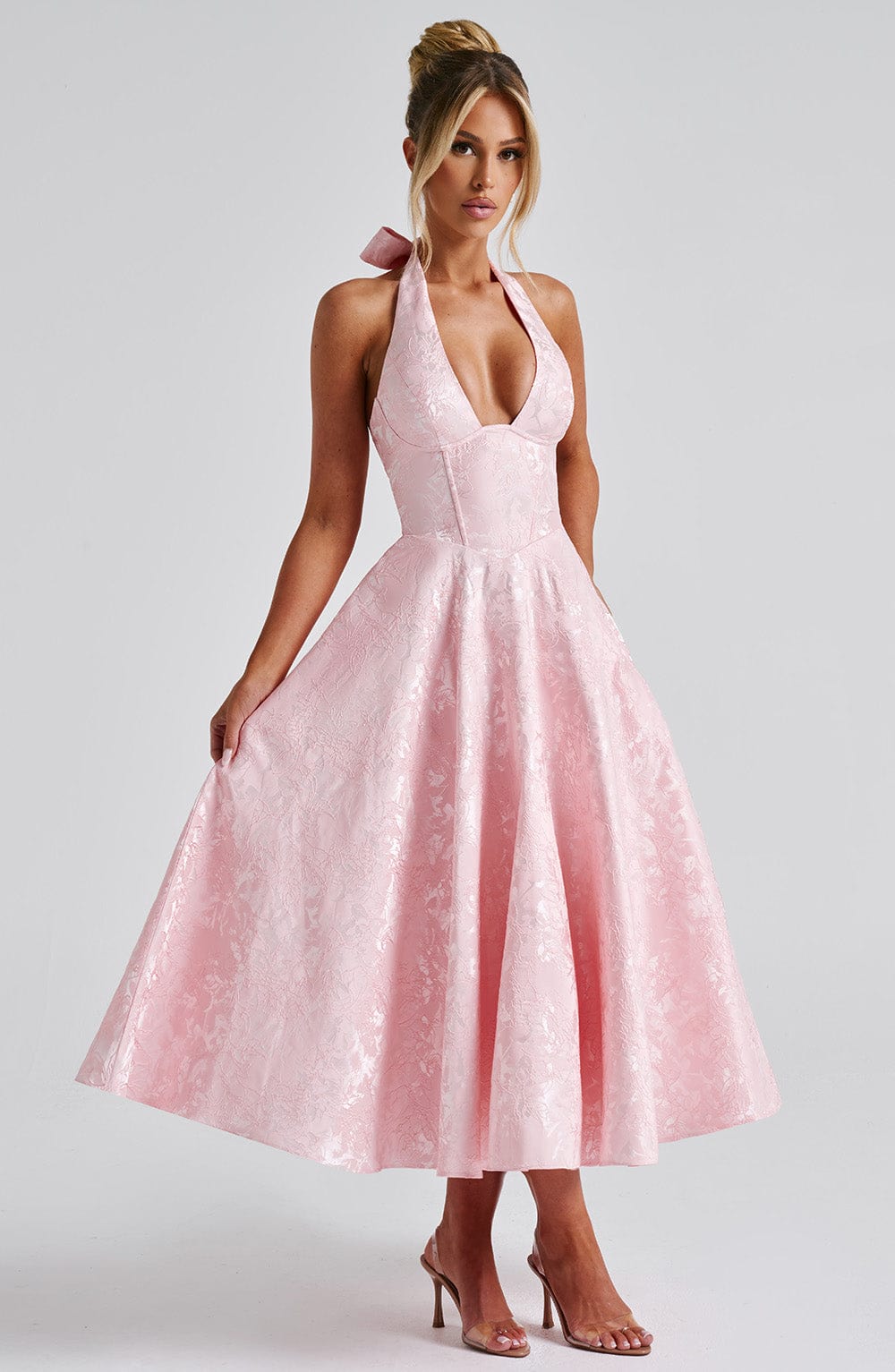 PINK WEDDING MIDI DRESS