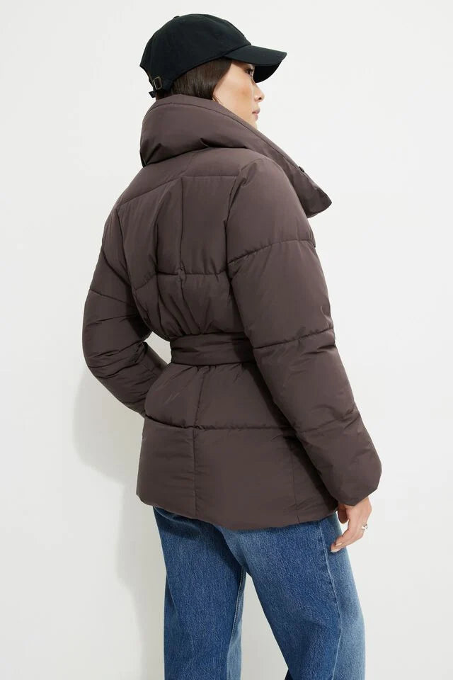 BROWN PUFFER JACKET