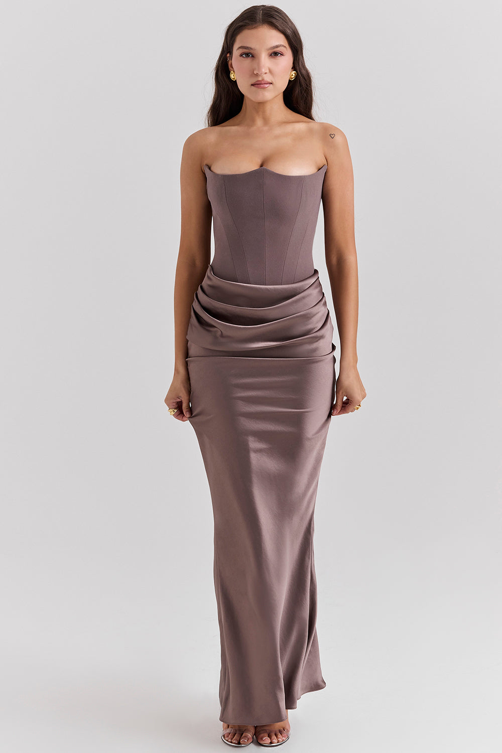 BROWN MAXI DRESS