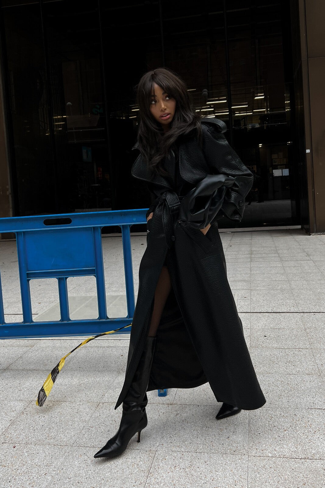 Caroline Leather Trenchcoat