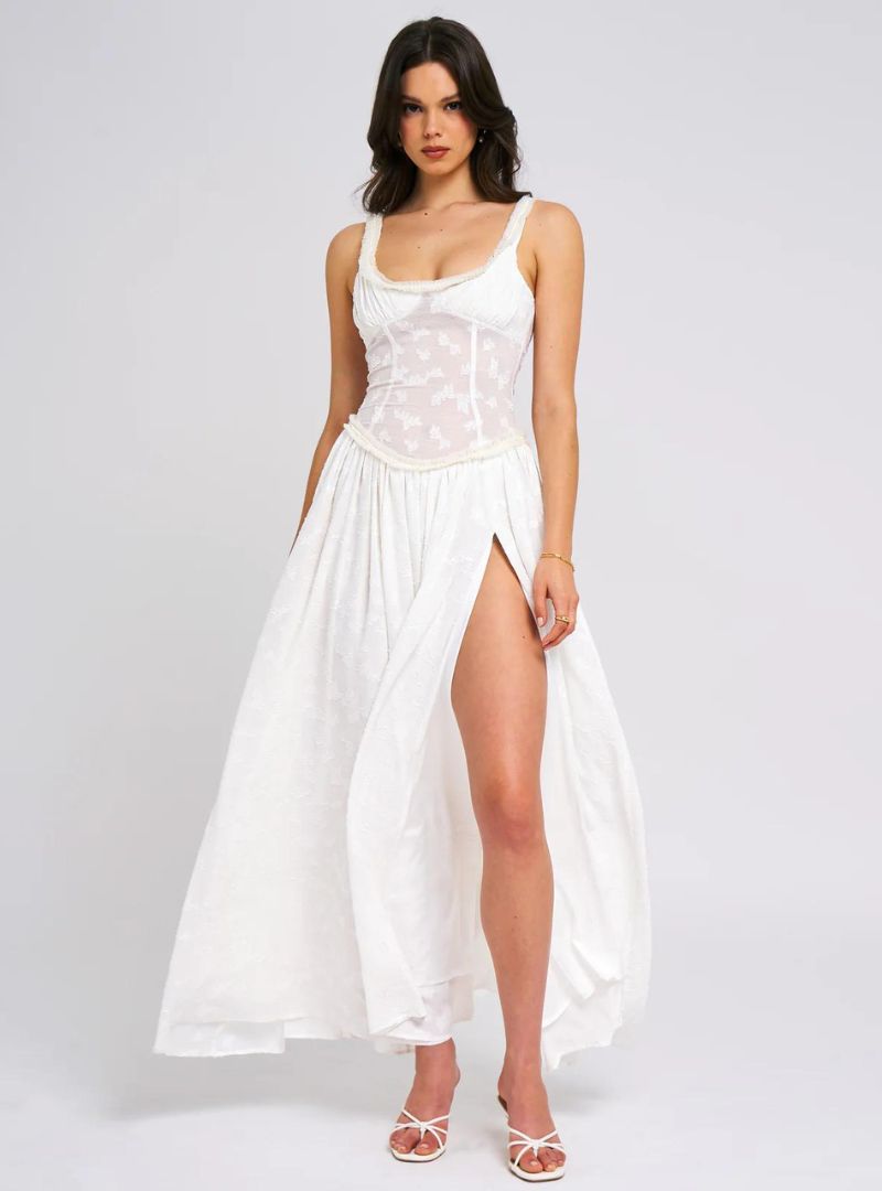 WHITE WEDDING MAXI DRESS