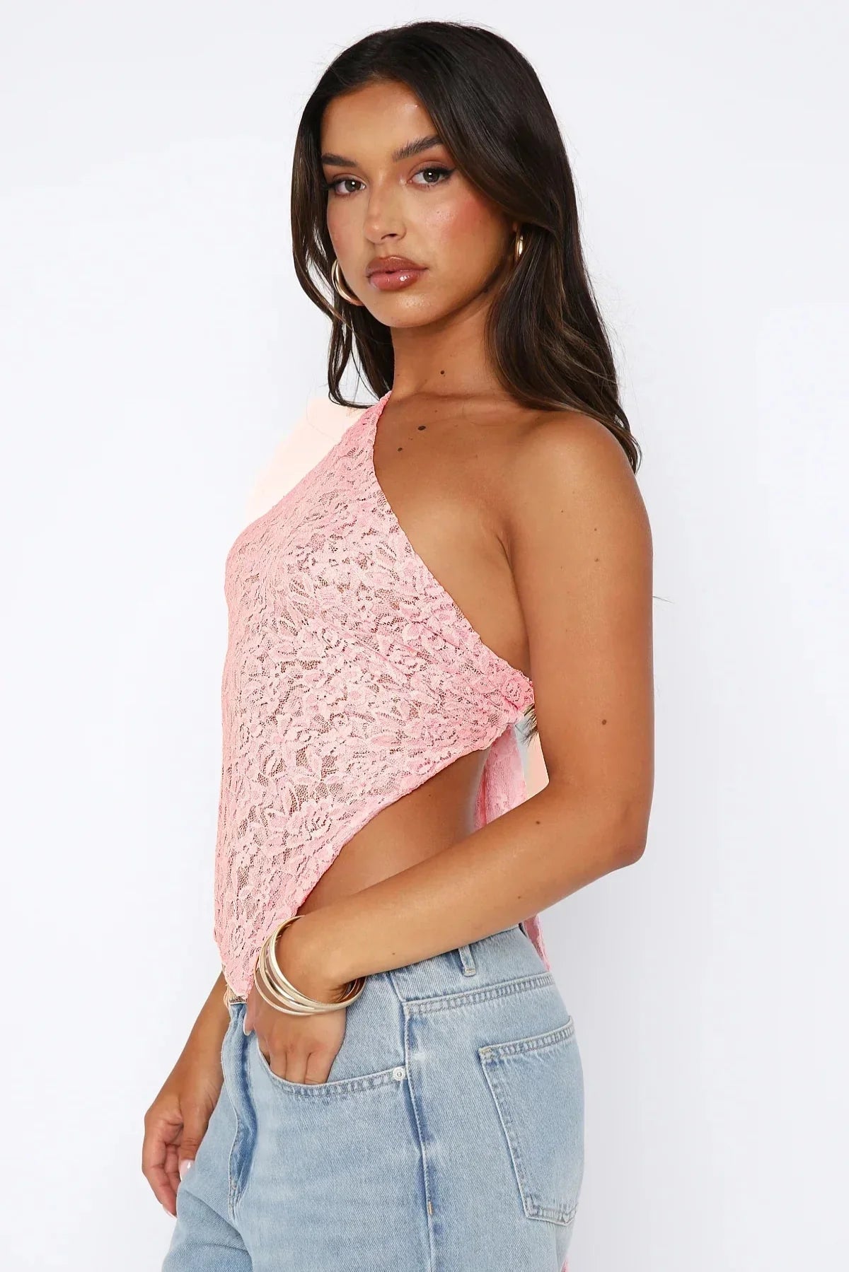 PINK LACE TOP