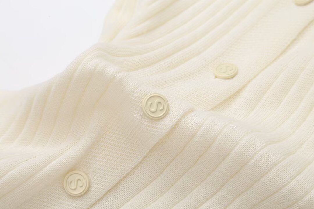 WHITE KNIT MAXI DRESS