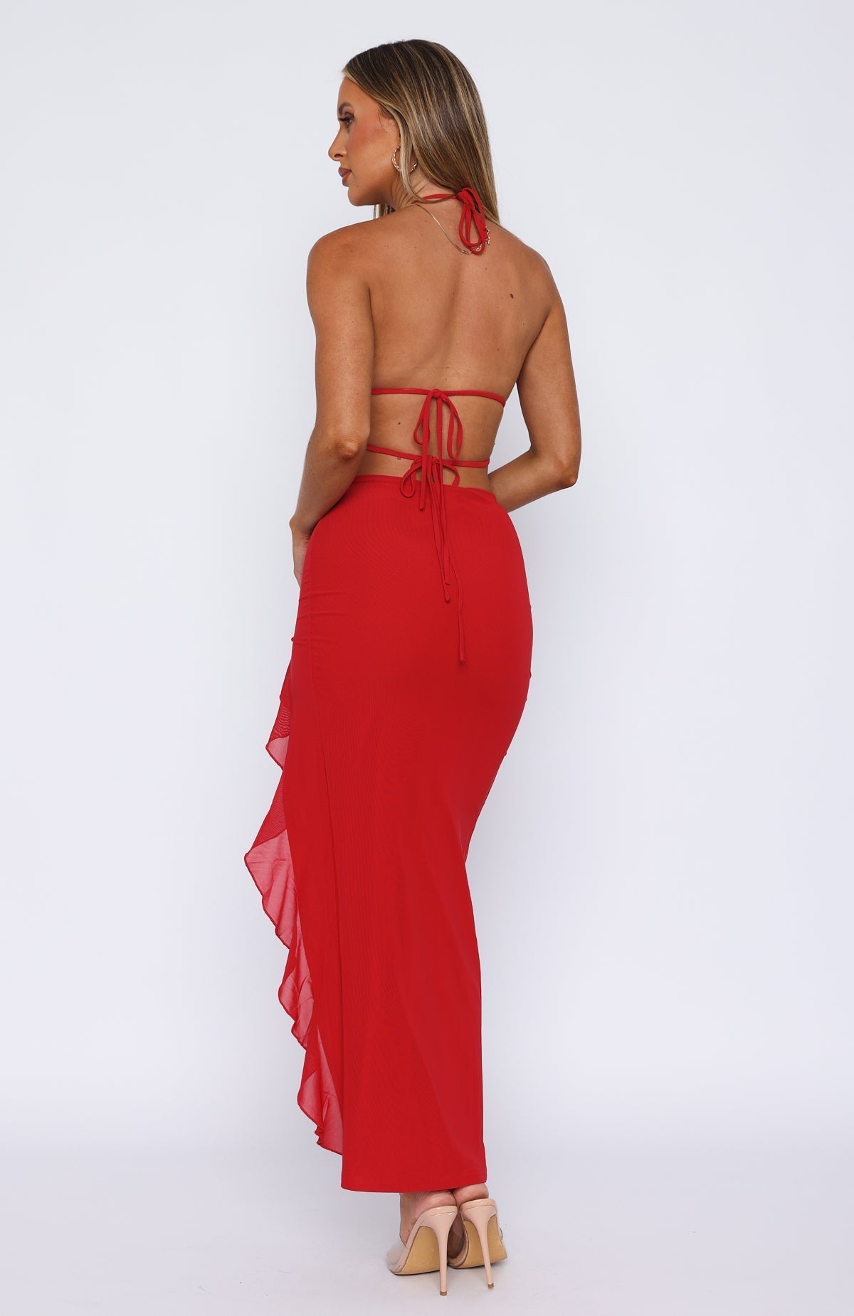 RED MAXI DRESS