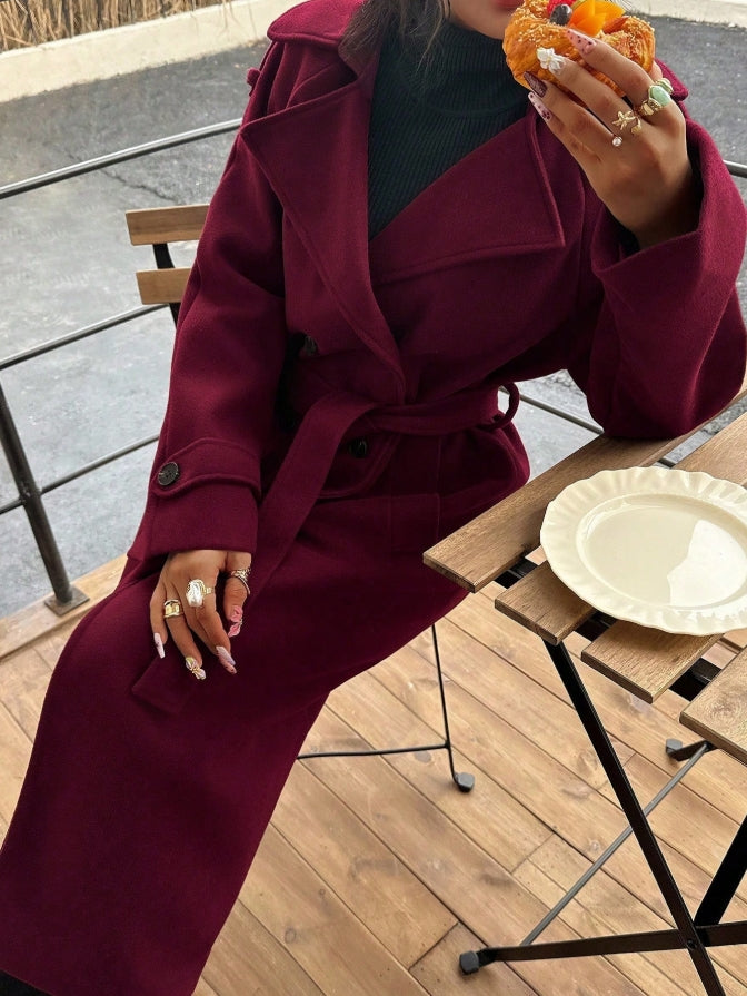 Holly Winter Trench Red