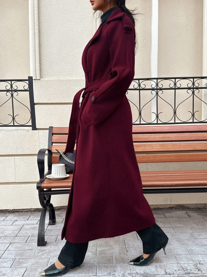 Holly Winter Trench Red