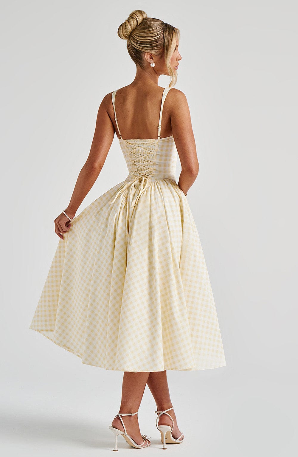 BUTTER YELLOW PICKNICK MIDI DRESS