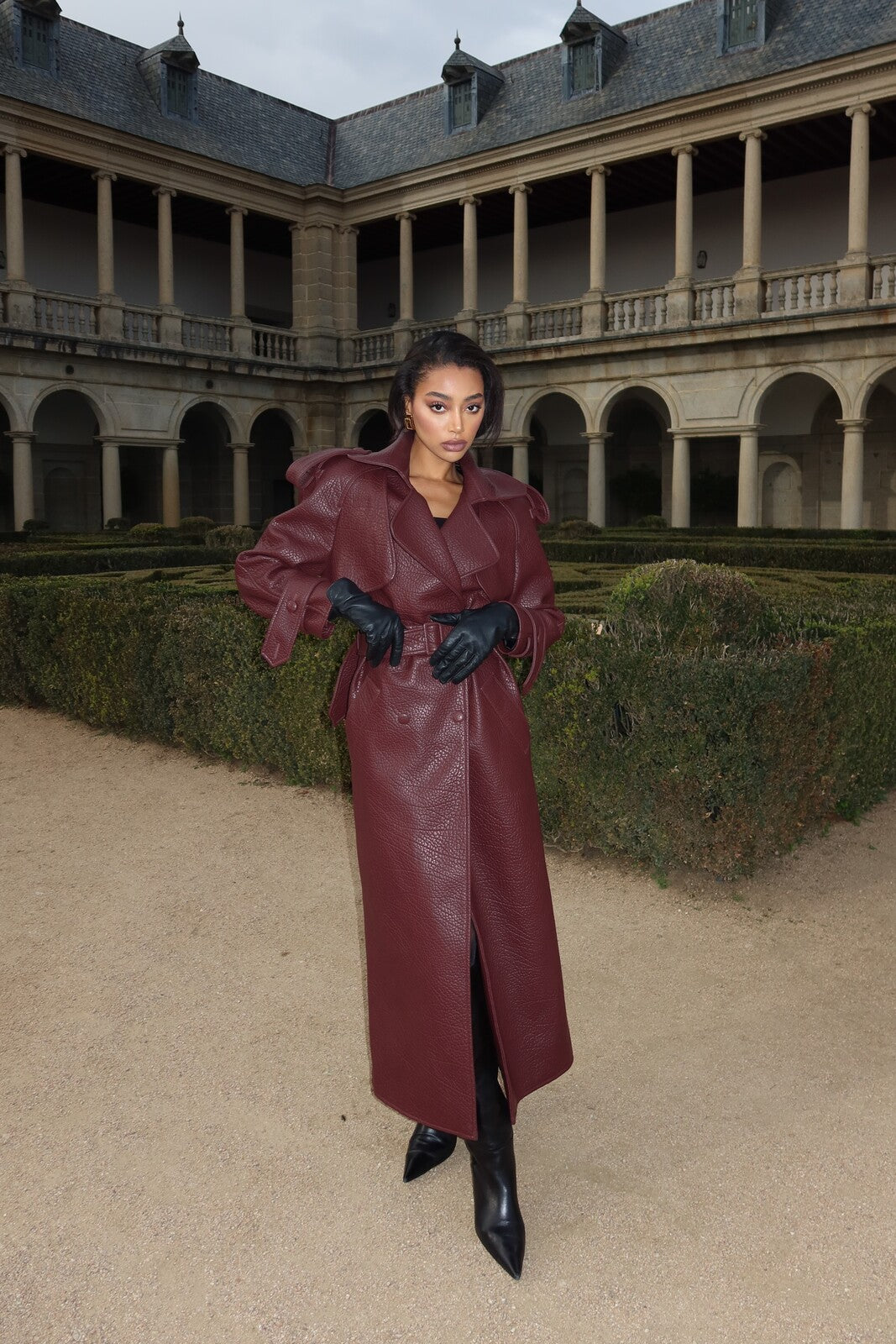 Caroline Leather Trenchcoat