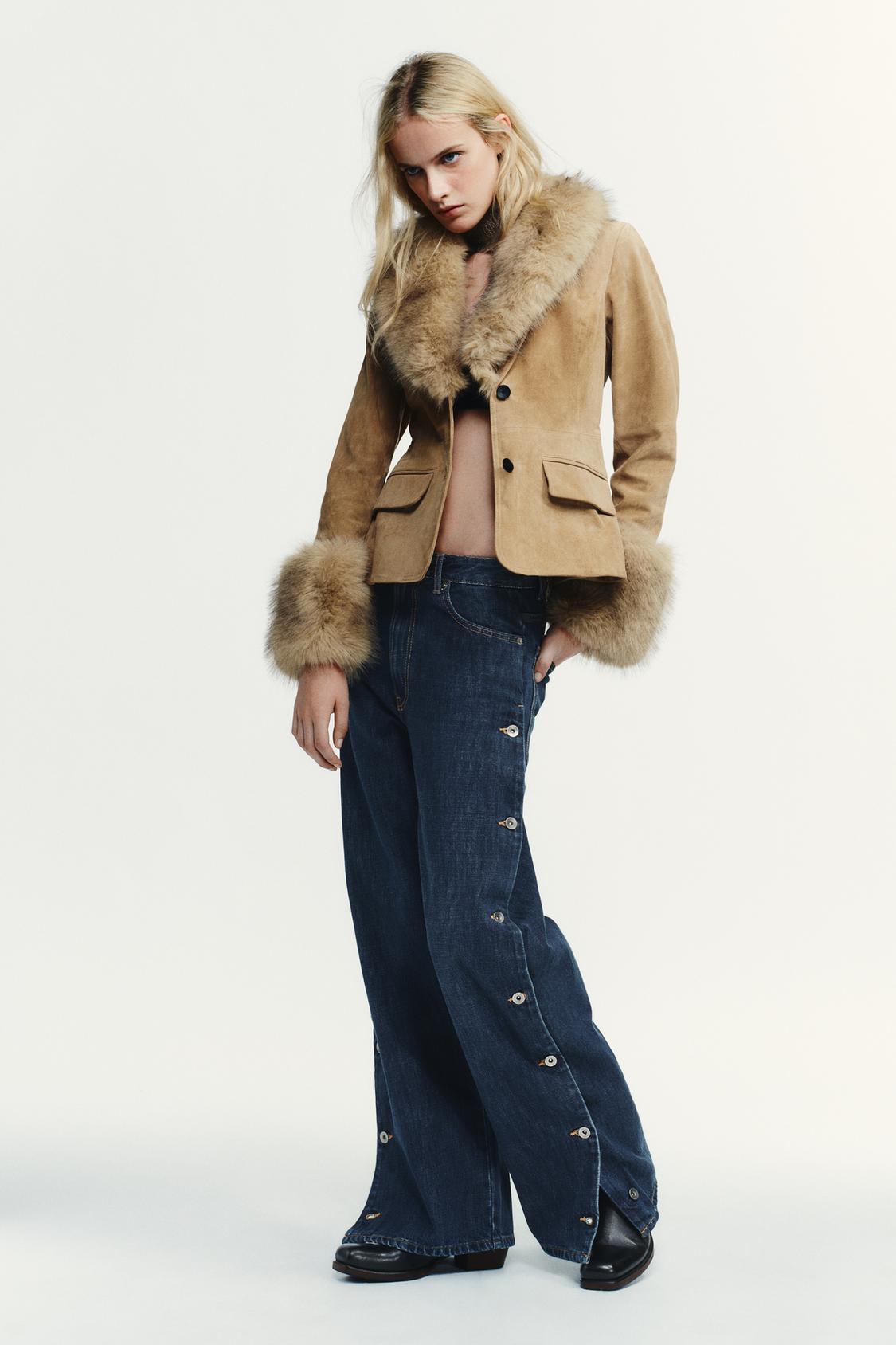 Izara Fur Suede Coat