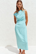 Azure Elegant Maxi Dress