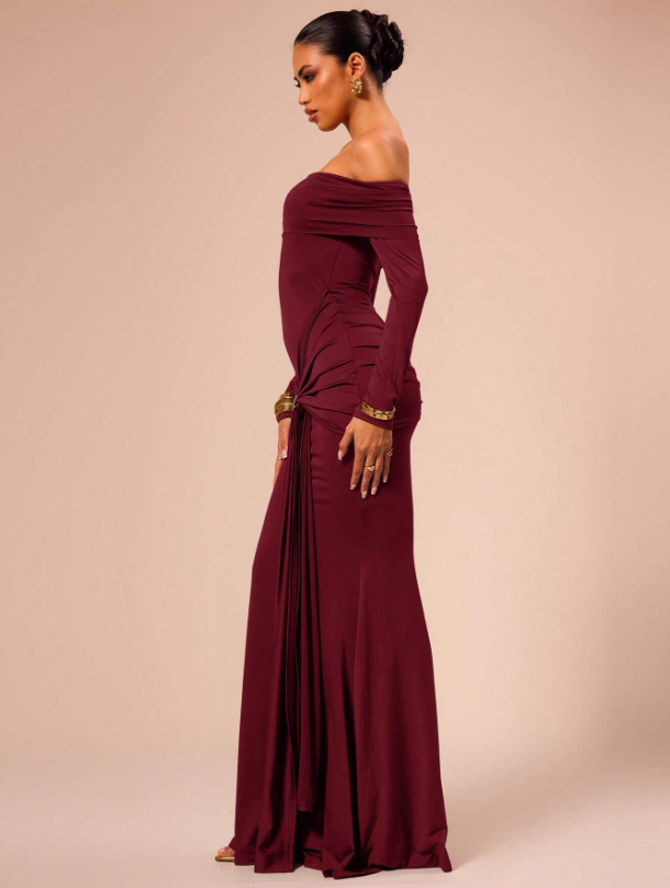 WINE RED MAXI DRESS