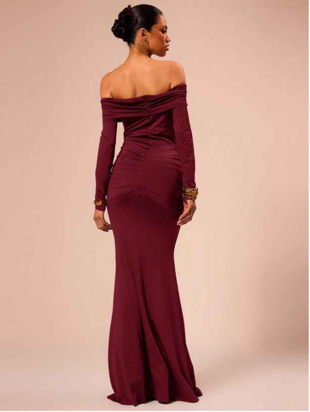 WINE RED MAXI DRESS