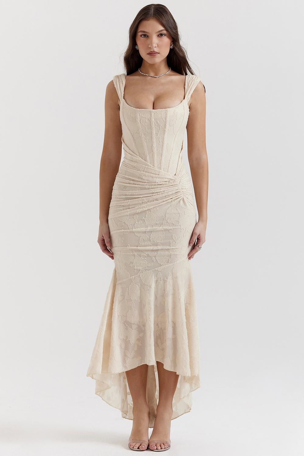 NUDE WEDDING MAXI DRESS