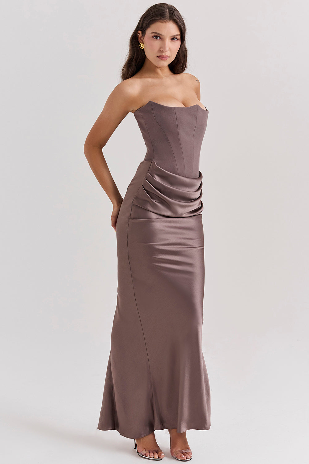 BROWN MAXI DRESS