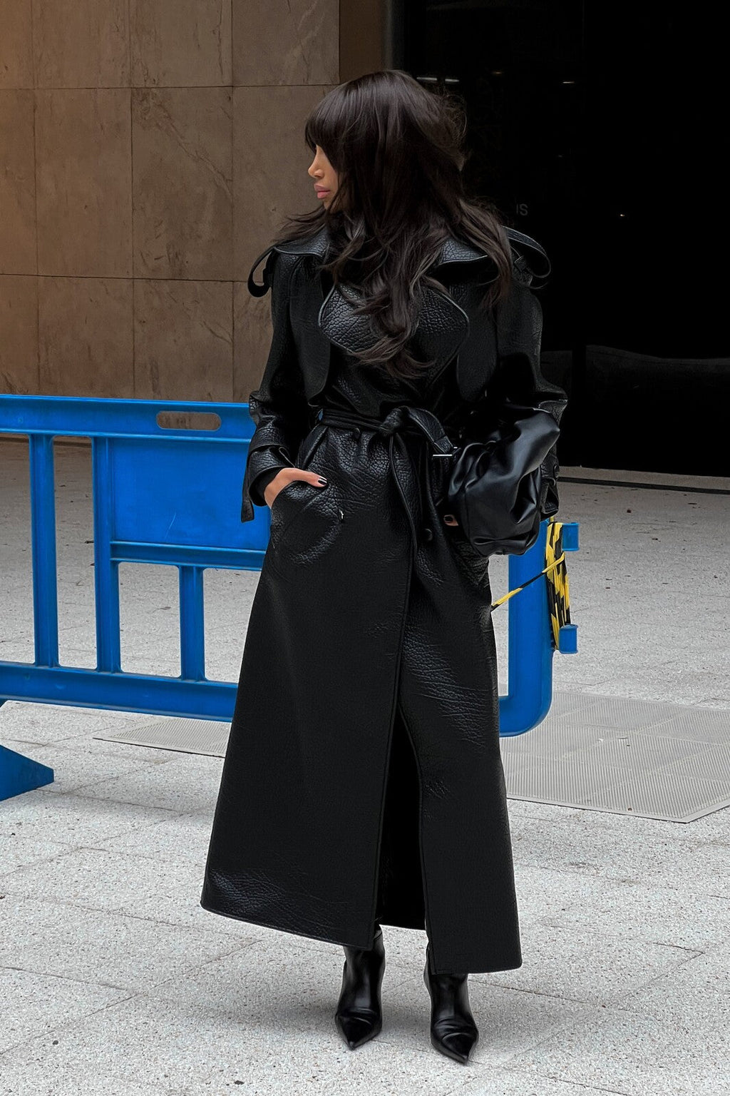 Caroline Leather Trenchcoat