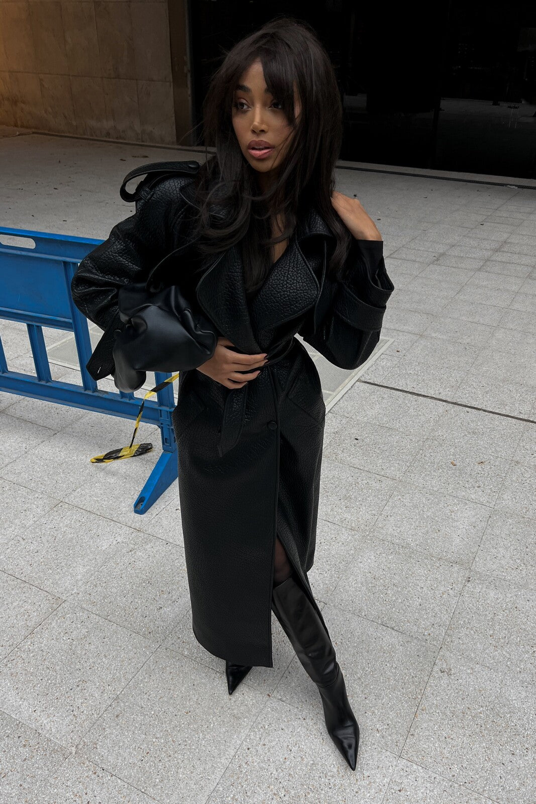 Caroline Leather Trenchcoat