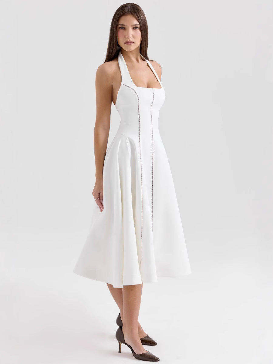 WHITE MIDI DRESS