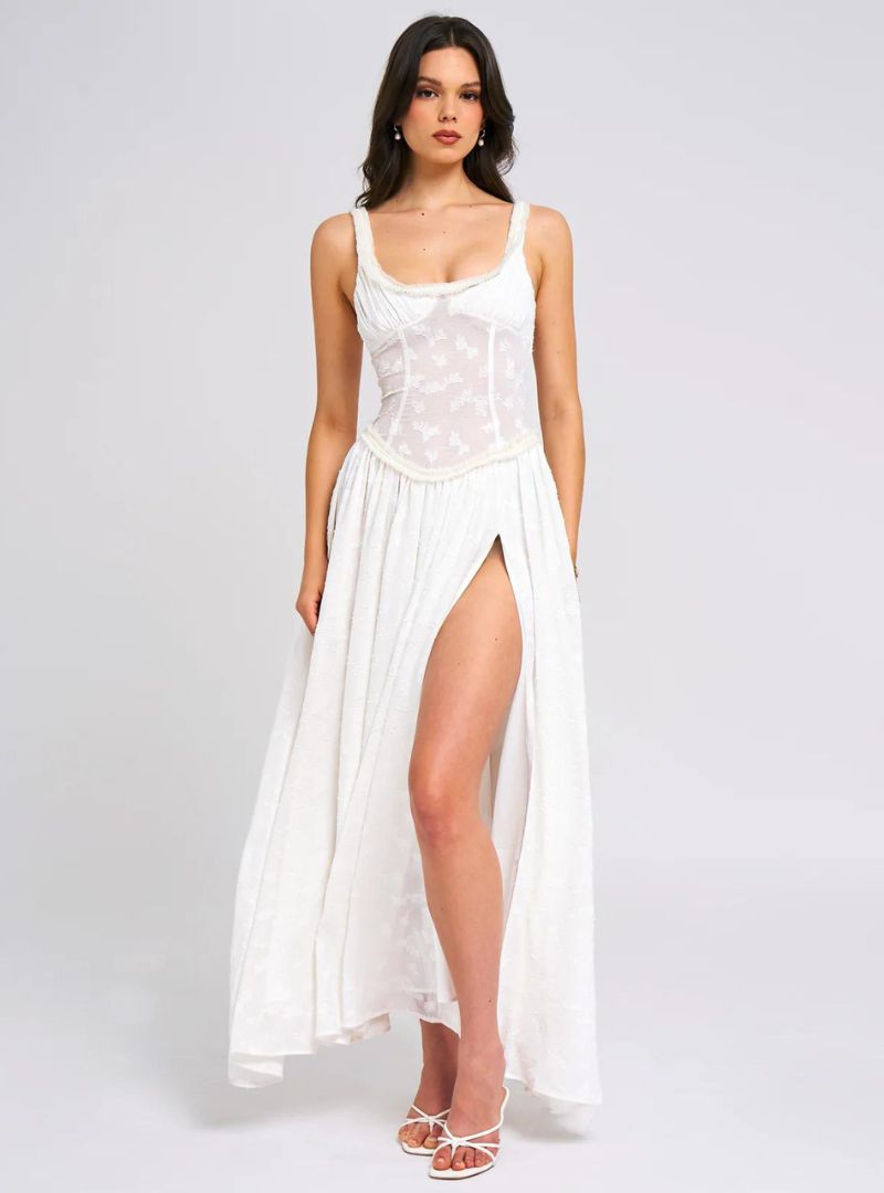 WHITE WEDDING MAXI DRESS