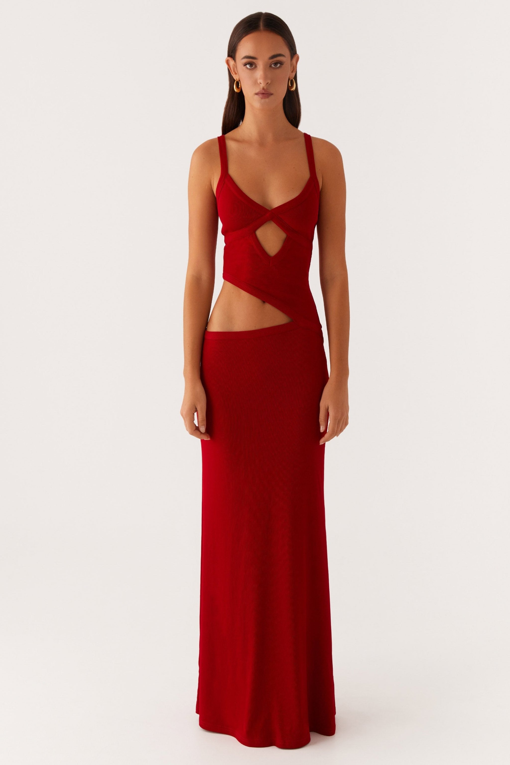RED MAXI DRESS