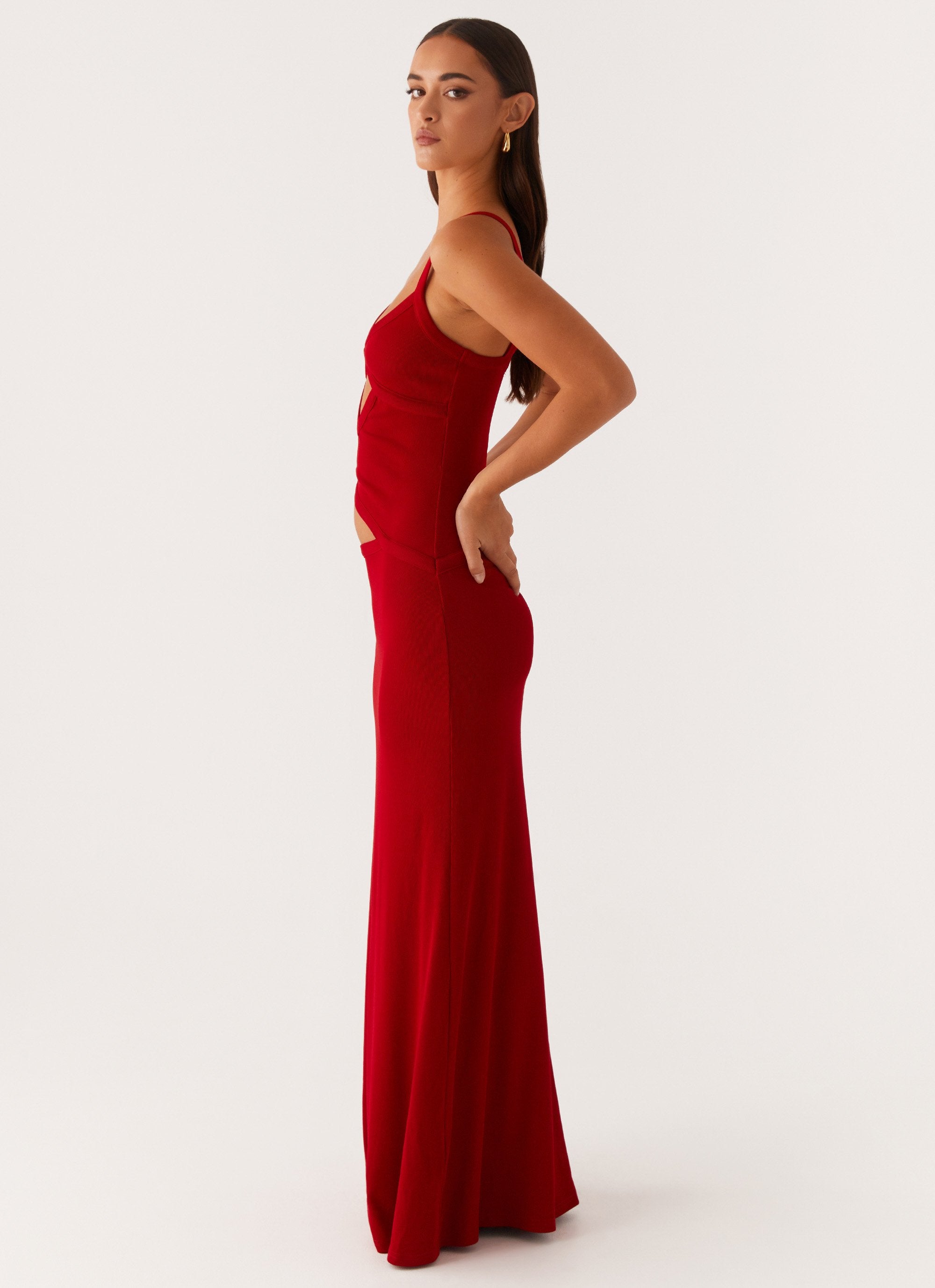 RED MAXI DRESS