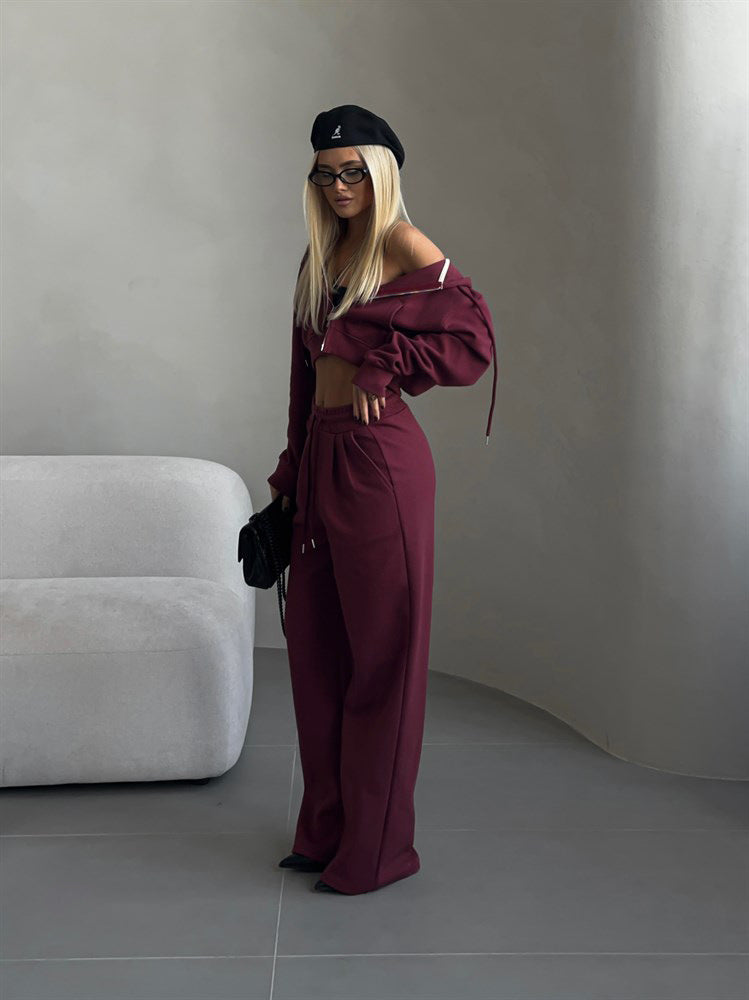 Amelia Cropped Hoodie Set