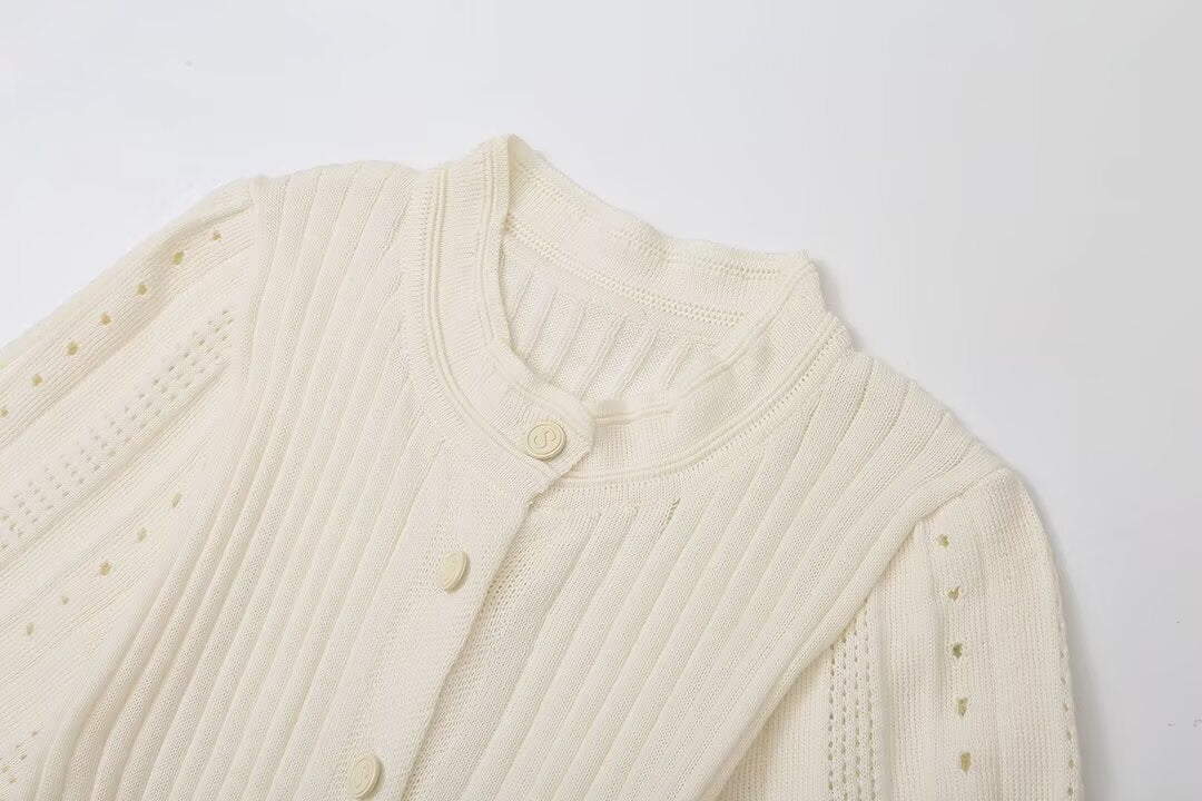 WHITE KNIT MAXI DRESS