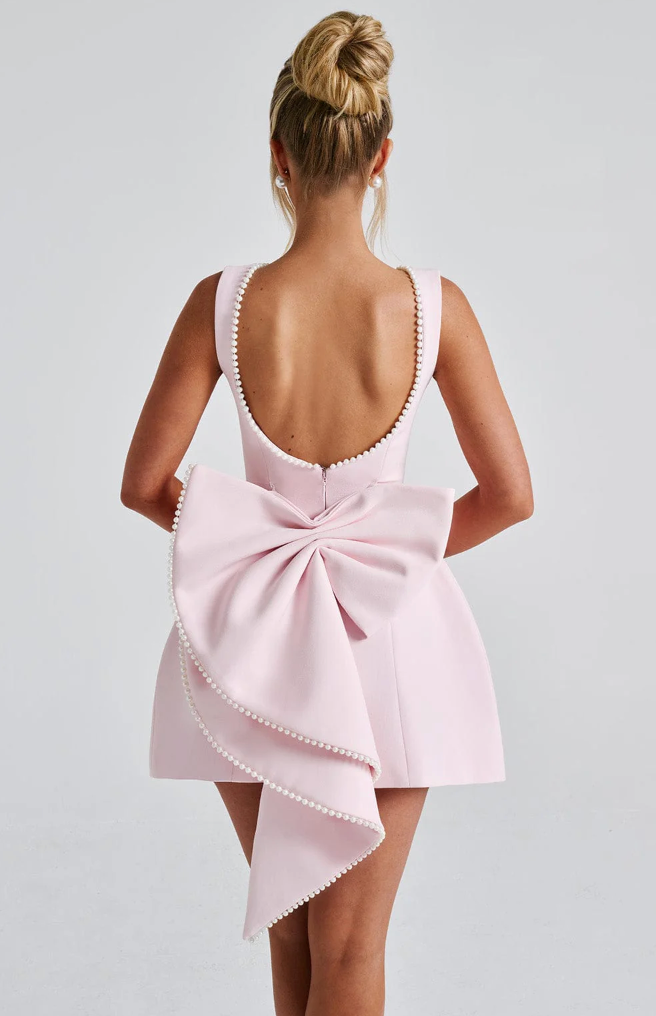 Eleanor Cute Bow Mini Dress