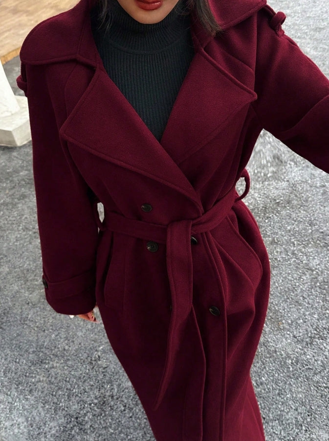 Holly Winter Trench Red
