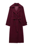 Holly Winter Trench Red
