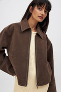 BROWN SUEDE JACKET