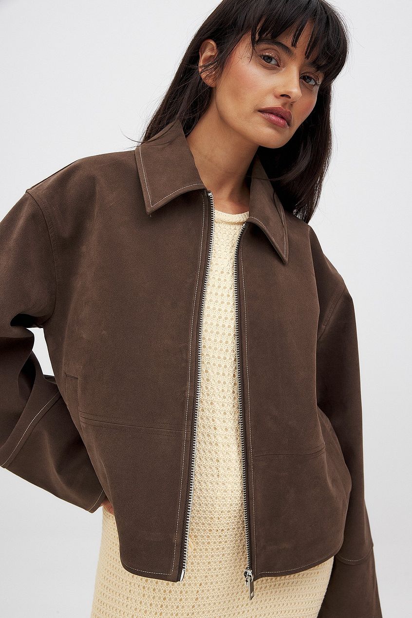 BROWN SUEDE JACKET